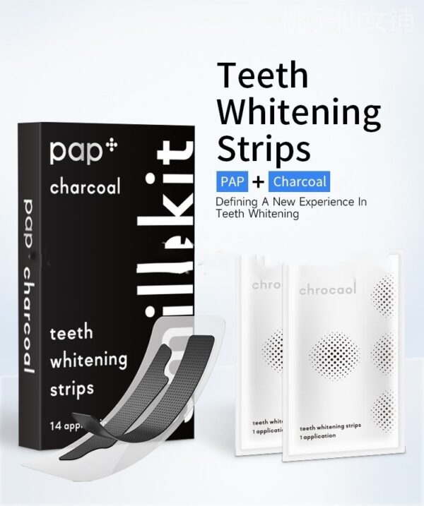 Smilekit Premium, PAP + Activated Charcoal Whitening Strips - Image 3
